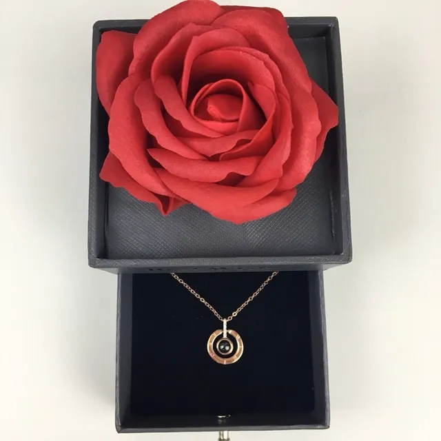 Swarovski Colar Corrente de Ouro Preto com Pingente Circular Concêntrico 3