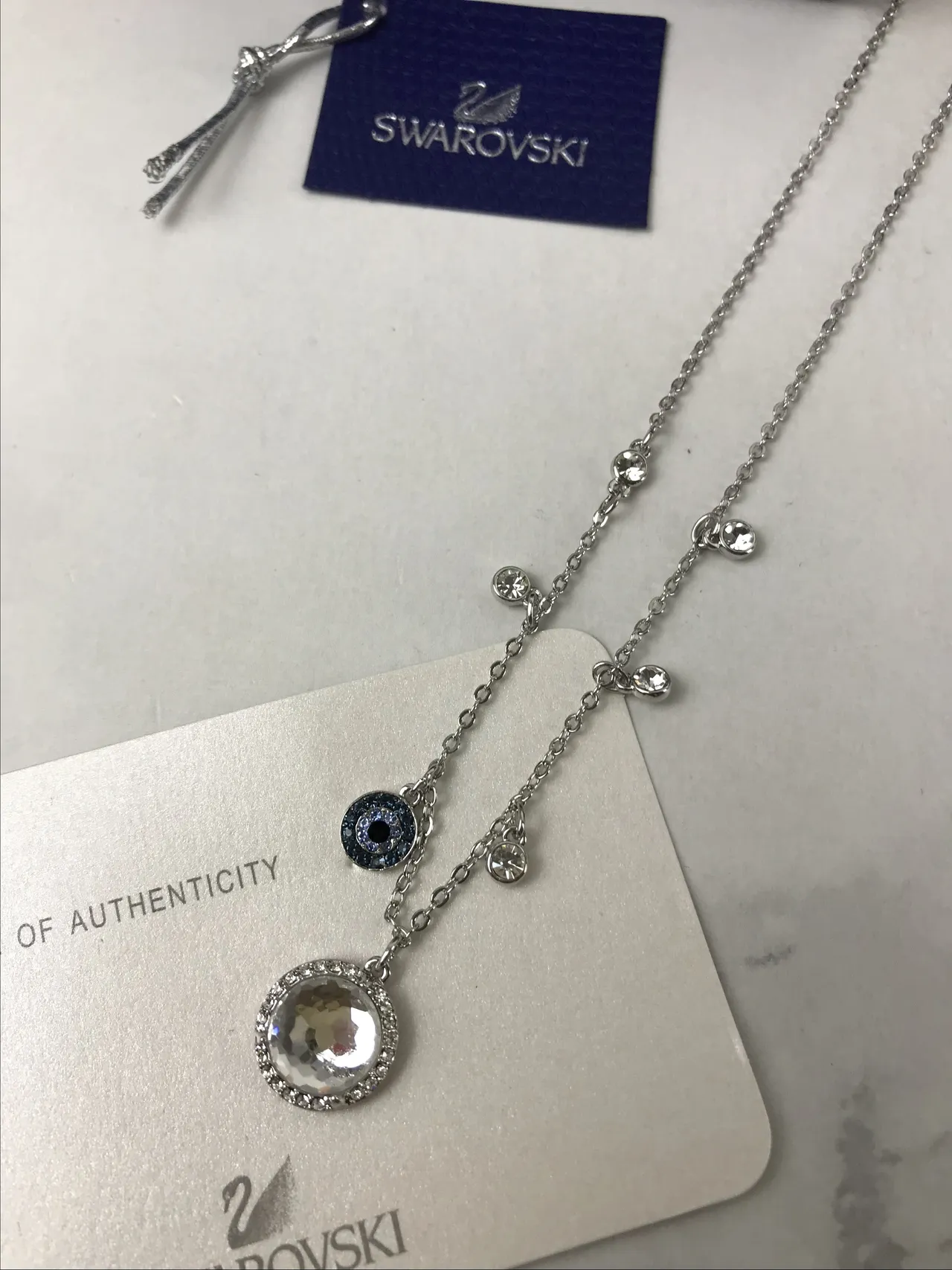 Swarovski Multi-Charm Pavé Crystal Pendant Necklace 5