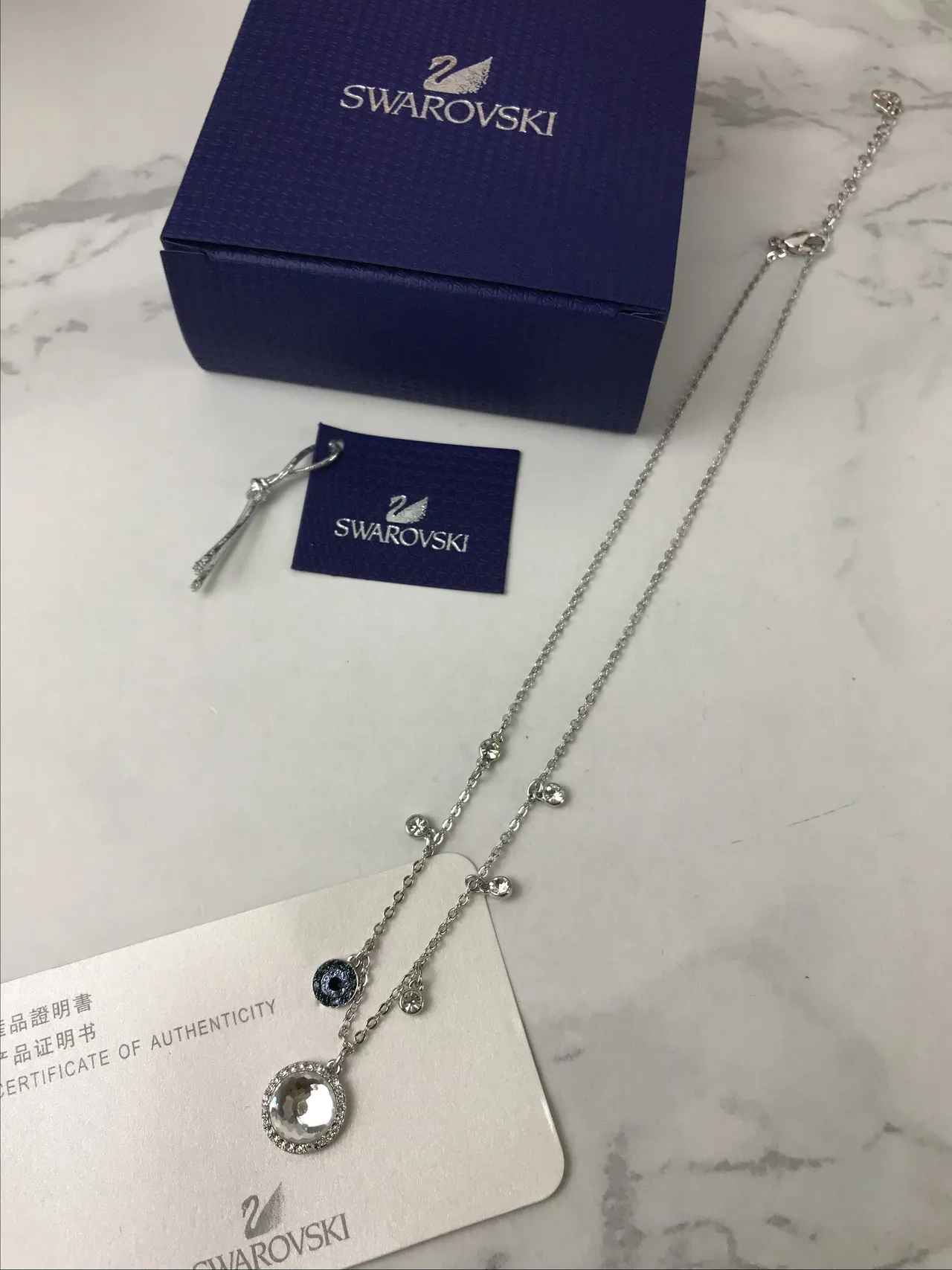 Swarovski Multi-Charm Pavé Crystal Pendant Necklace 6