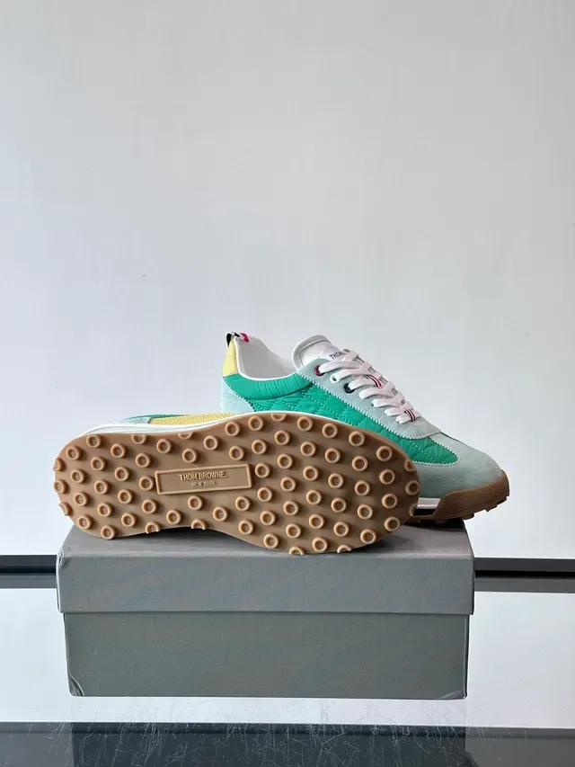 Thom Browne Quilted Green and Light Blue Lifestyle Sneakers 2