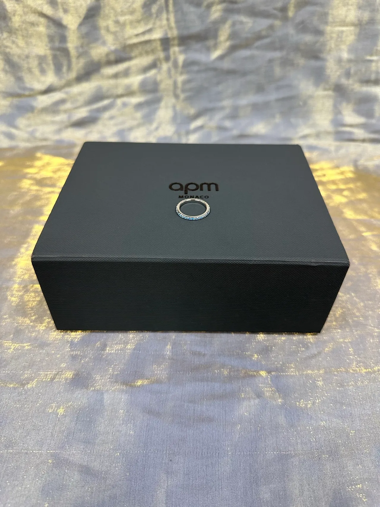 Tiffany & Co. 银蓝 多色带 堆叠 Pavé-Set 戒指 6