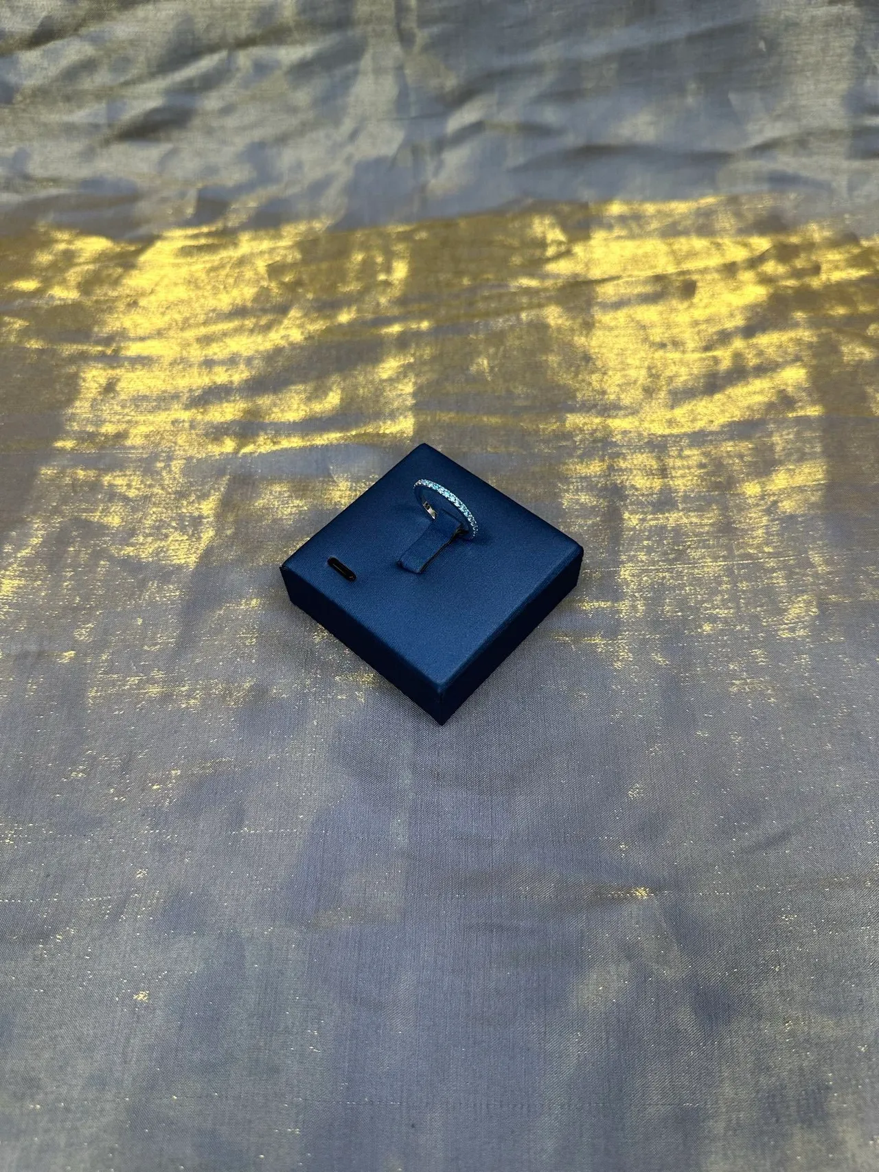 Tiffany & Co. 银蓝 多色带 堆叠 Pavé-Set 戒指 8