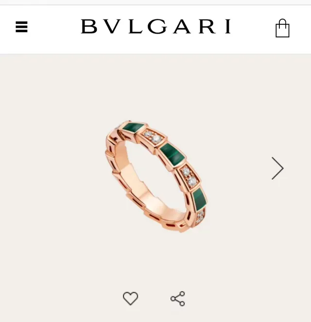 Tiffany & Co. Or Vert Bague Géométrique Segmentée Insert Alternant Malachite Et Diamant 9