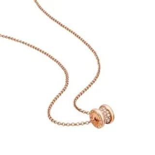 Tiffany & Co. HardWear गुलाबी सोना माइक्रो-पावे सिलिंड्रिकल पेंडेंट नेकलेस