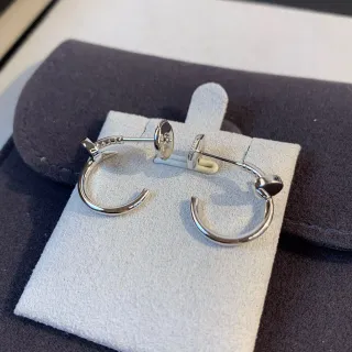 Tiffany & Co. Juste un Clou चमकदार चांदी के गोलाकार कर्णफूल