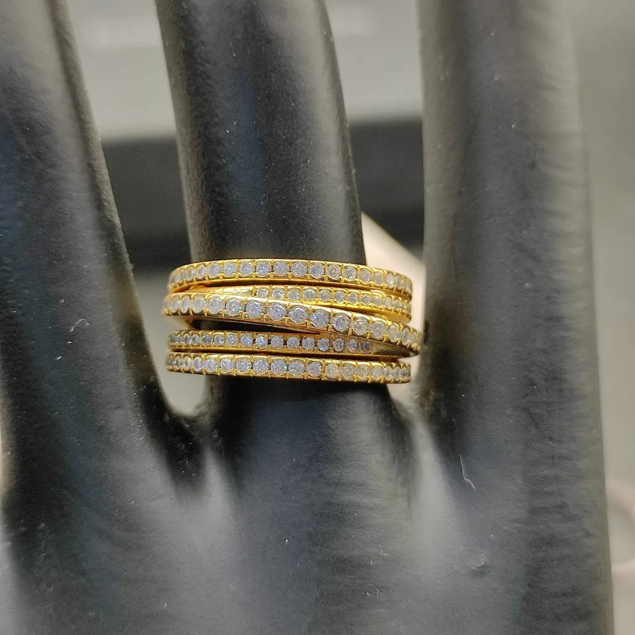 Tiffany & Co. T Collection Twisted Rope and Pavé Diamond Stacking Rings 3