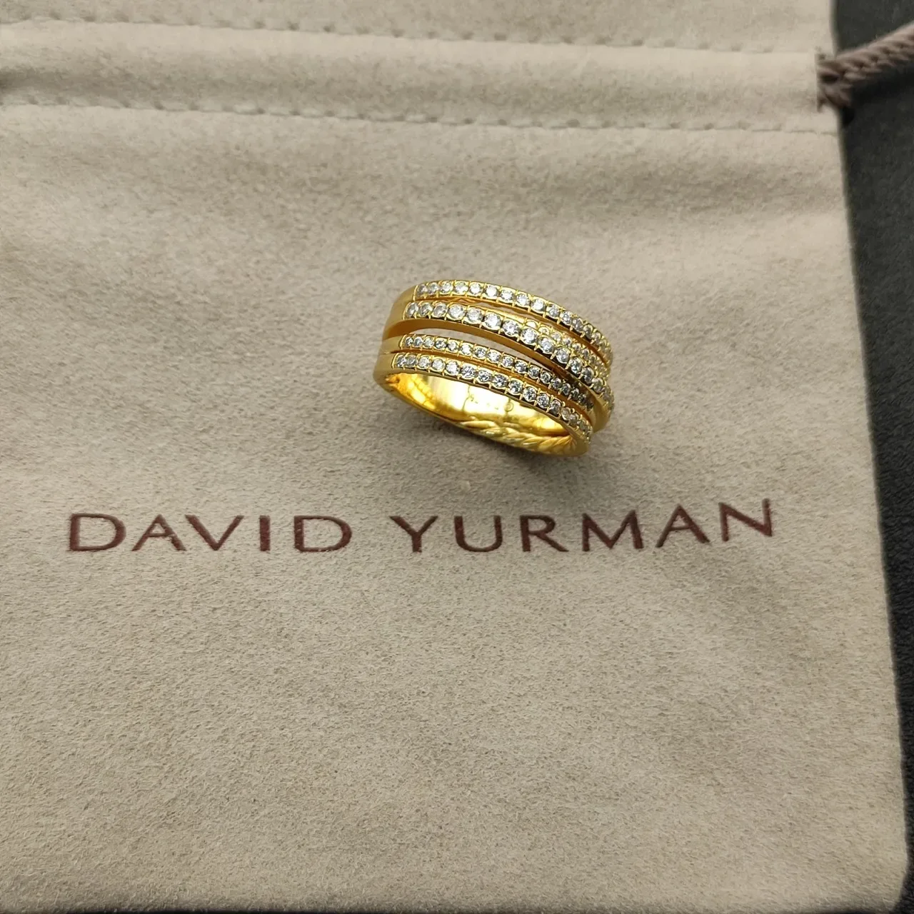 Tiffany & Co. T Collection Twisted Rope and Pavé Diamond Stacking Rings 9