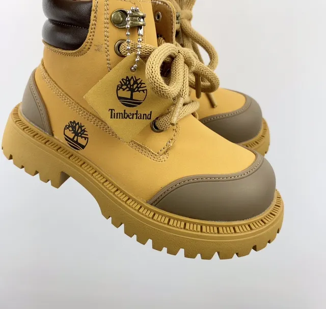 Timberland Field Boot Botas de trabalho rosa de duas cores para crianças 18