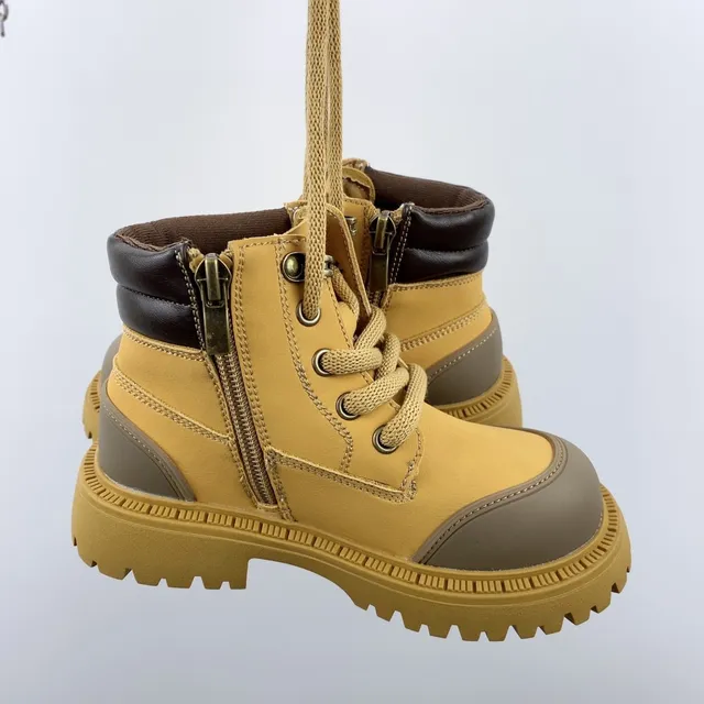 Timberland Field Boot Botas de trabalho rosa de duas cores para crianças 23