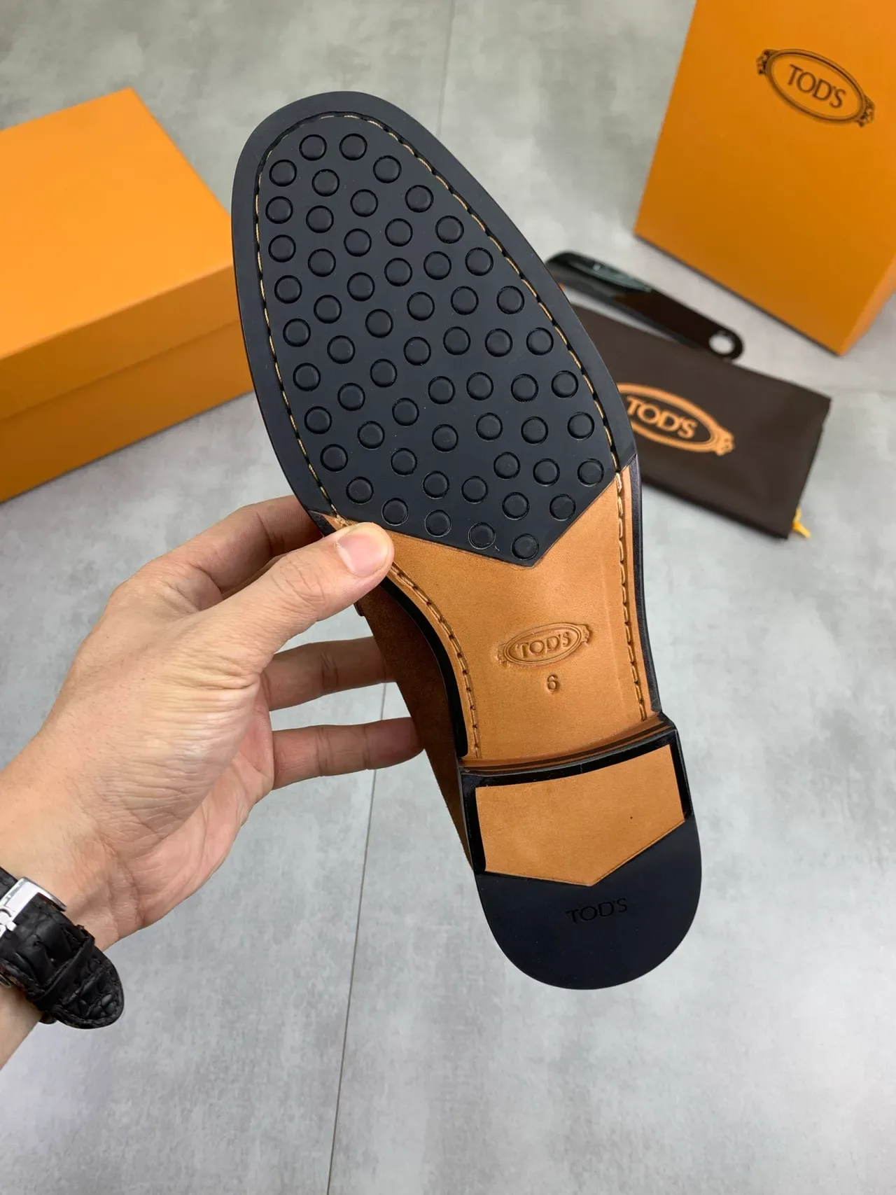 Mocassin Tod's Double T Marron Daim 3