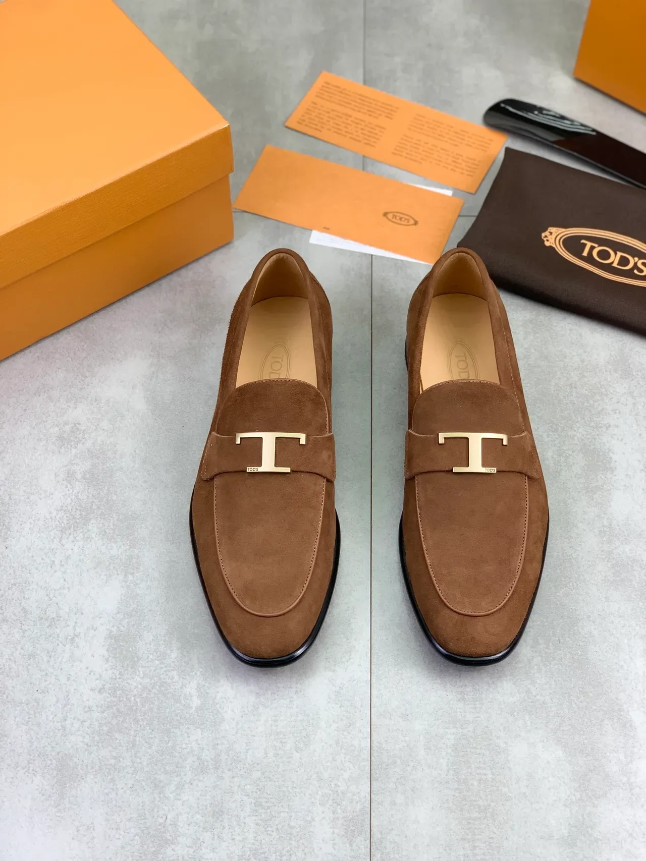 Mocassin Tod's Double T Marron Daim 5