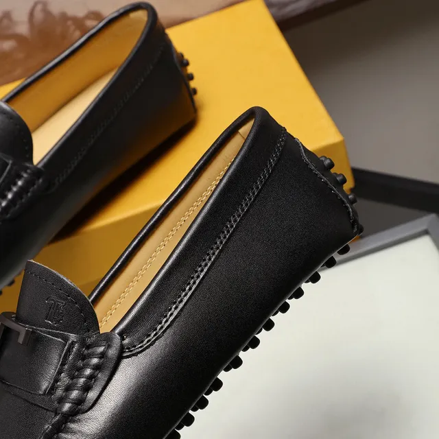 Tod's Gommino Loafer Couro Preto Fivela H Mocassins 3