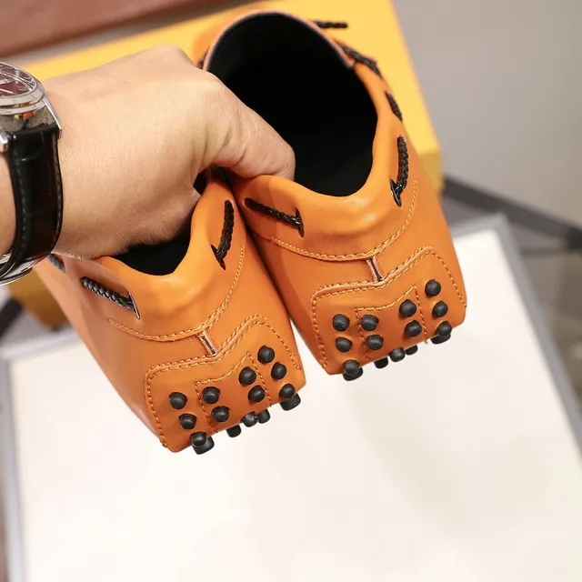 Tod's Naranja Negro Beige Cuero Trenzado Cuerda Lazo Mocasín 2