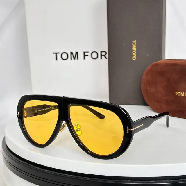 Tom Ford Aviador Escudo Gafas de Sol Lentes Translucidas Gris Verde 7