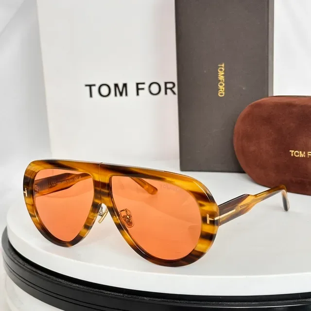 Tom Ford Aviador Escudo Gafas de Sol Lentes Translucidas Gris Verde 9