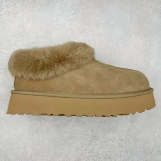 UGG Zapatos casuales de color beige con collar de shearling y suela de plataforma