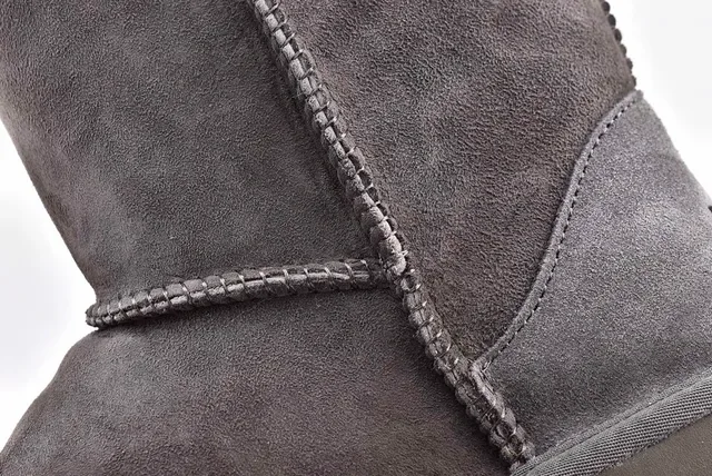 UGG Classic Short Charcoal Gray Suede Snow Boots 4