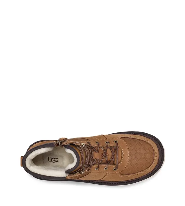 UGG Tan and Brown Lace-Up Padded Collar Work Boot 4