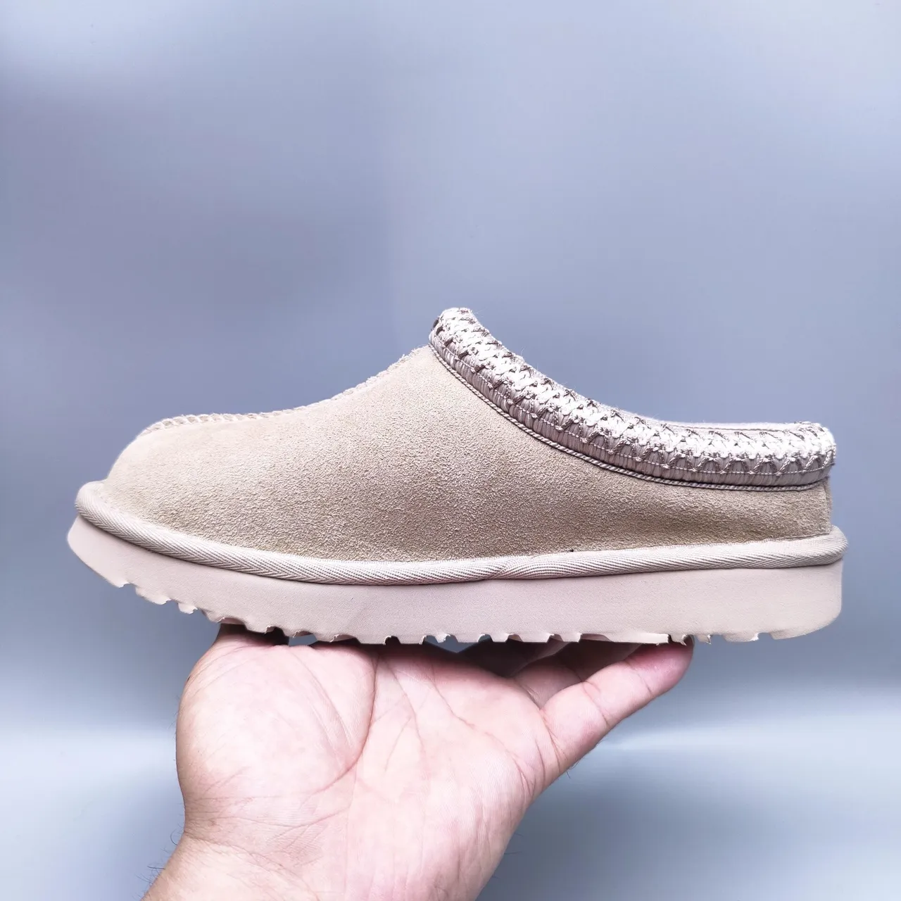 UGG Tasman Beige Suede-Like Slip-On Mule Casual Shoe 3