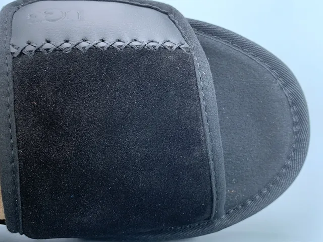 UGG Tasman Black Suede and Leather Casual Sandals 8