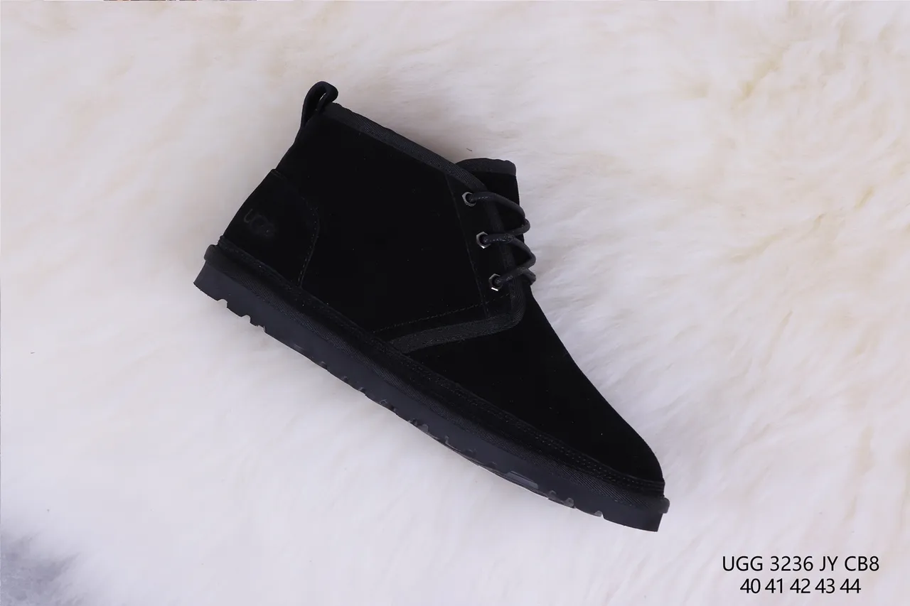 UGG टास्मान काला सुड शीयरलिंग-लाइन्ड लेस-अप स्नो बूट 6