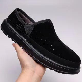 UGG تاسمان أحذية لفرز جلد سويدي أسود بدون لفافة