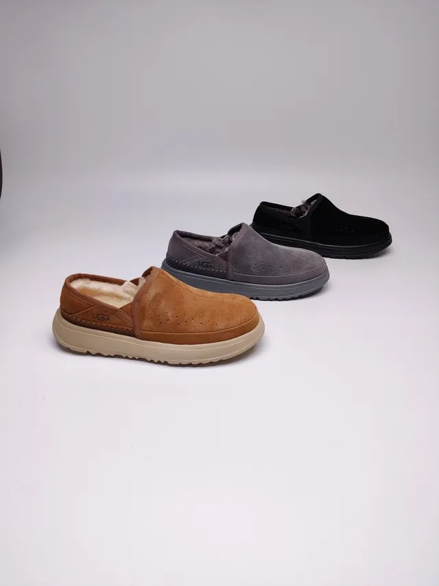 UGG تاسمان أحذية لفرز جلد سويدي أسود بدون لفافة 4