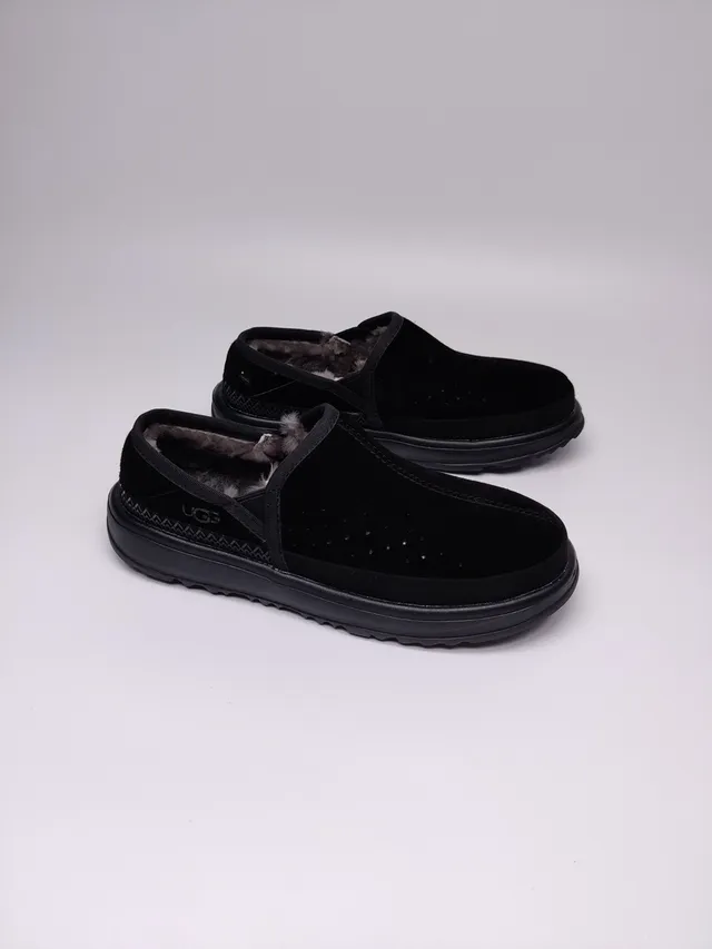 UGG تاسمان أحذية لفرز جلد سويدي أسود بدون لفافة 13