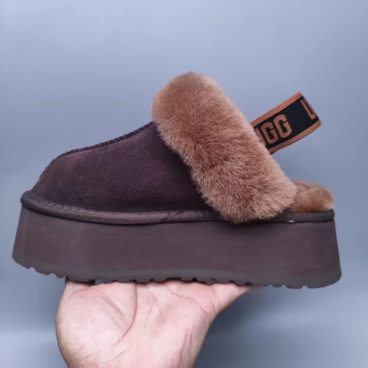 UGG Tasman Marron Beige Solaire de plateforme Shearling-Trimmed Chaussures Casuales 3