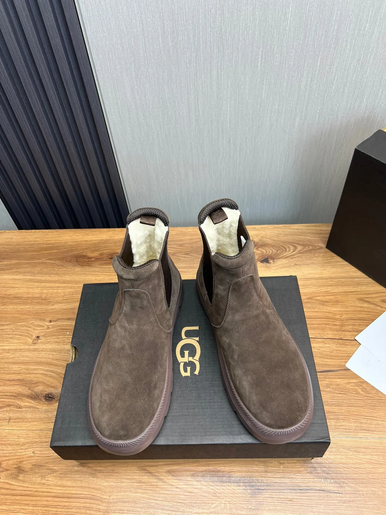 UGG Tasman Brown Suede Chelsea Boots 2
