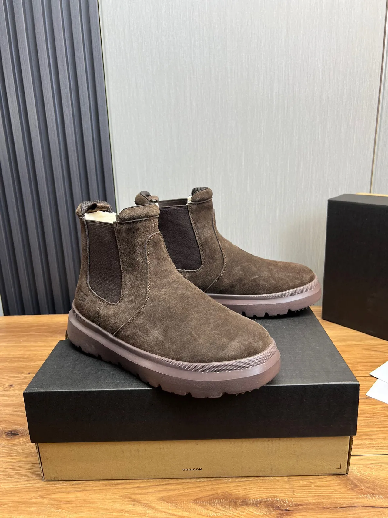 UGG Tasman Brown Suede Chelsea Boots 3