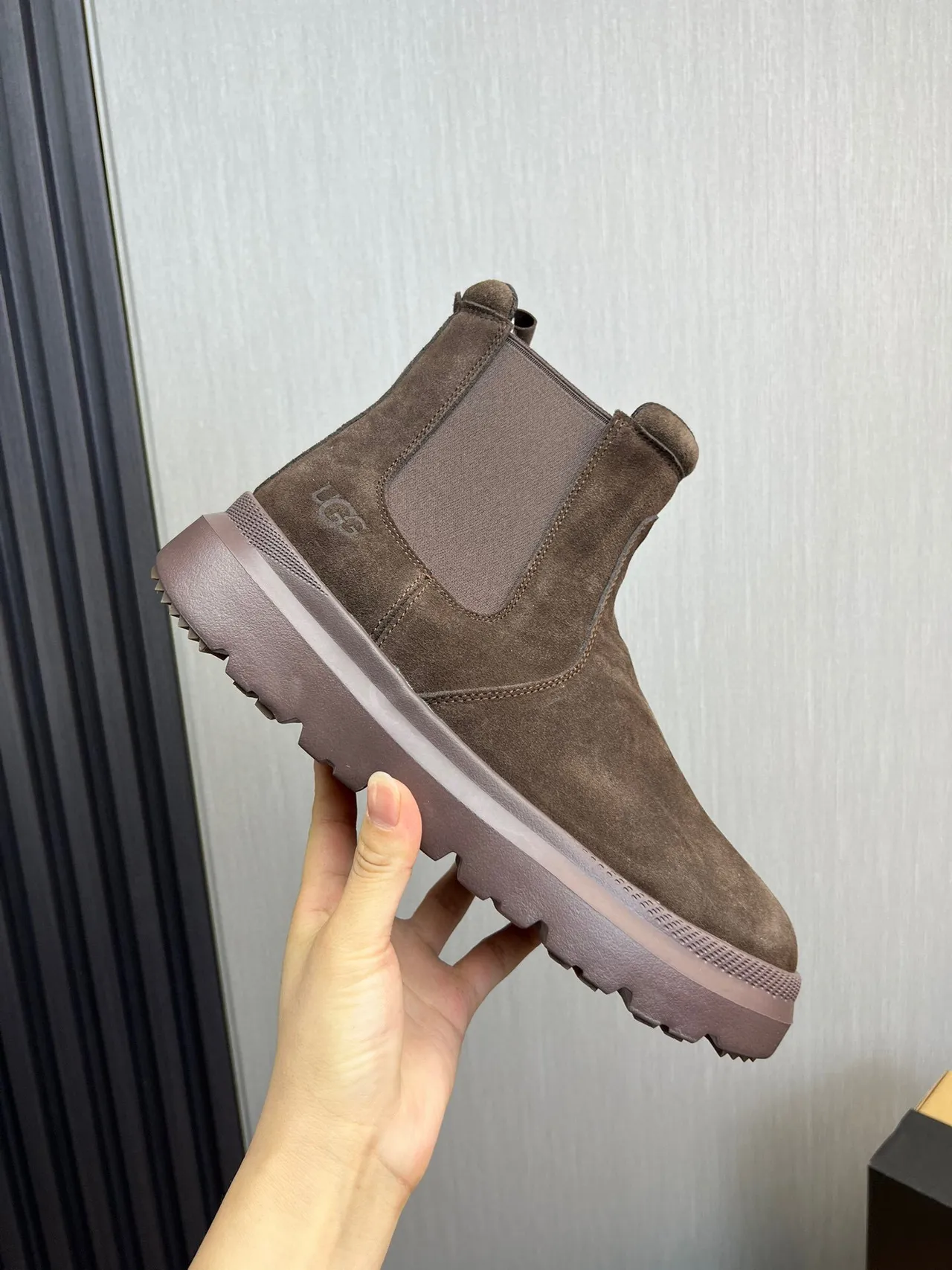 UGG Tasman Brown Suede Chelsea Boots 4