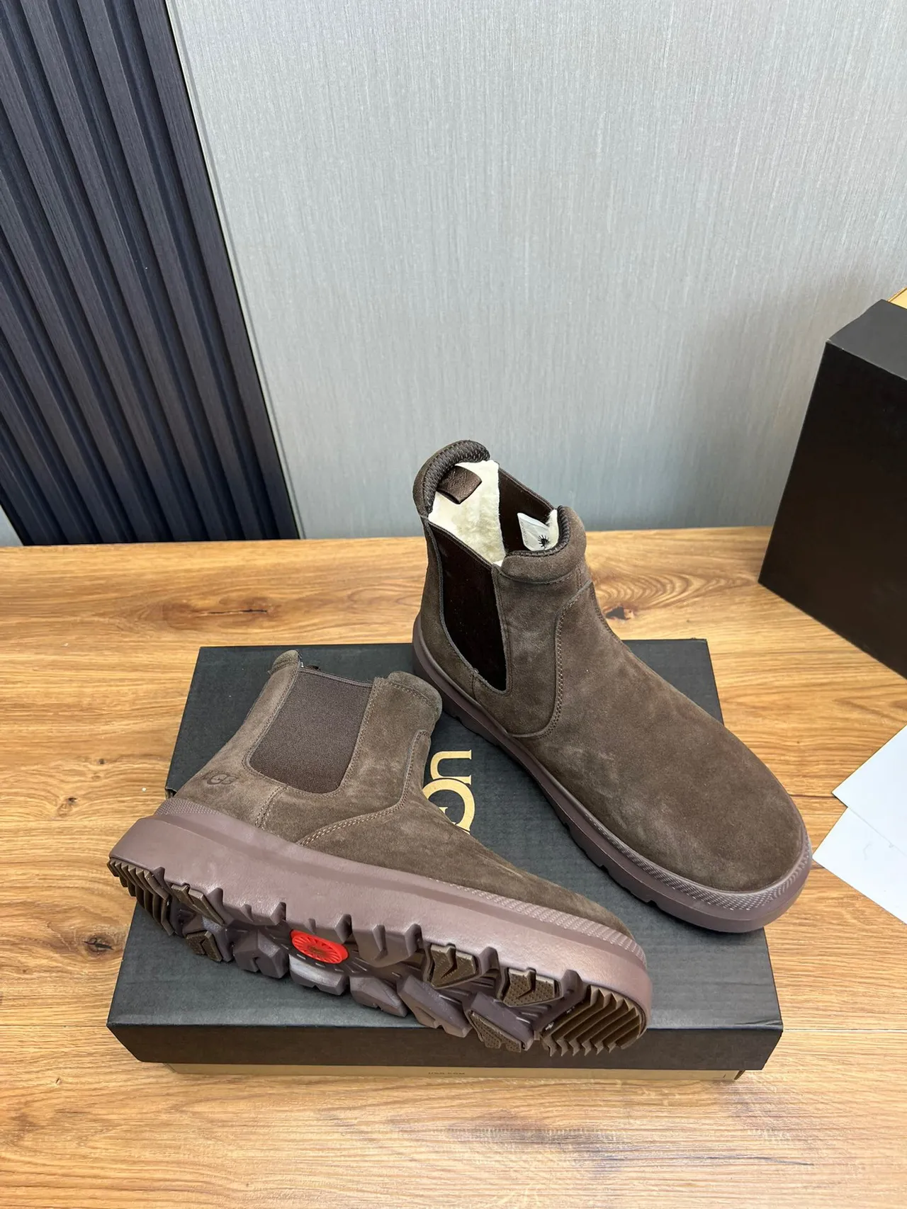 UGG Tasman Brown Suede Chelsea Boots 6