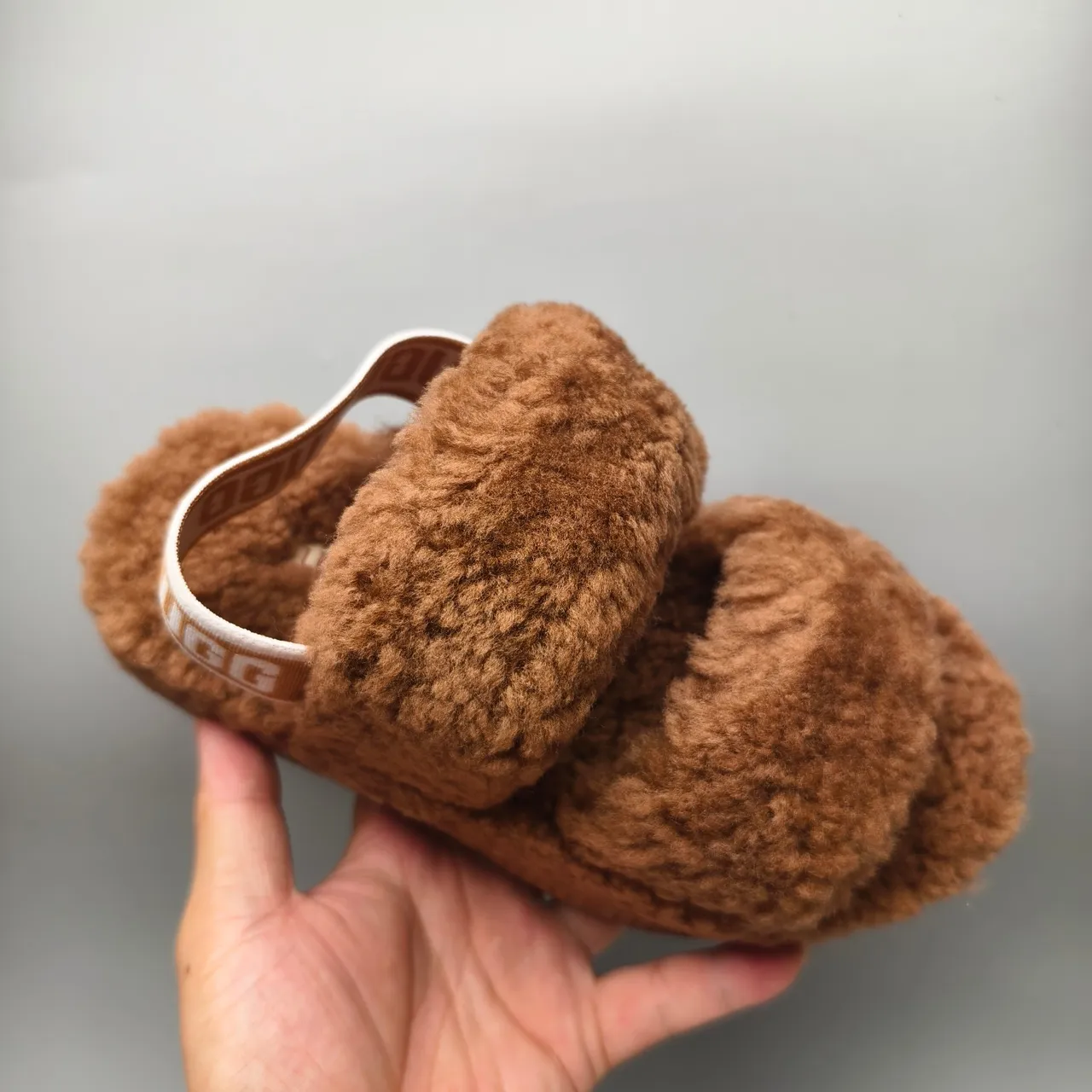 UGG Tasman Chestnut Brown Shearling Platform Slippers 3