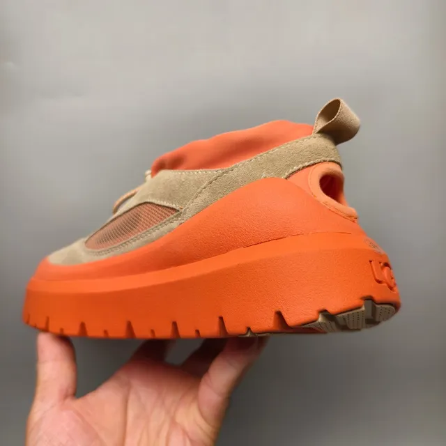 UGG Tasman Orange and Beige Slip-On Chunky Sneakers 4