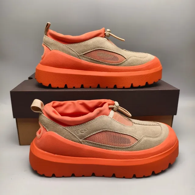 UGG Tasman Orange and Beige Slip-On Chunky Sneakers 5