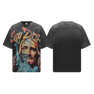 Vale Forever Oversized Washed Black Graphic T-Shirt