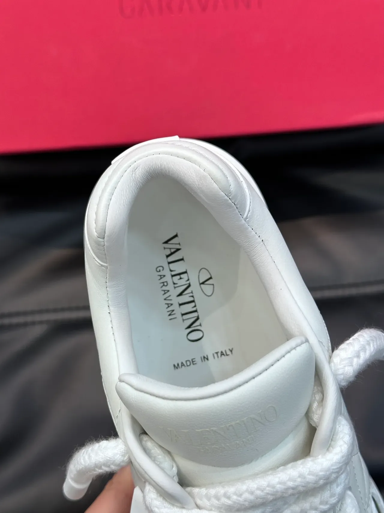 Valentino One Stud All-White Leather Chunky Sneakers 3