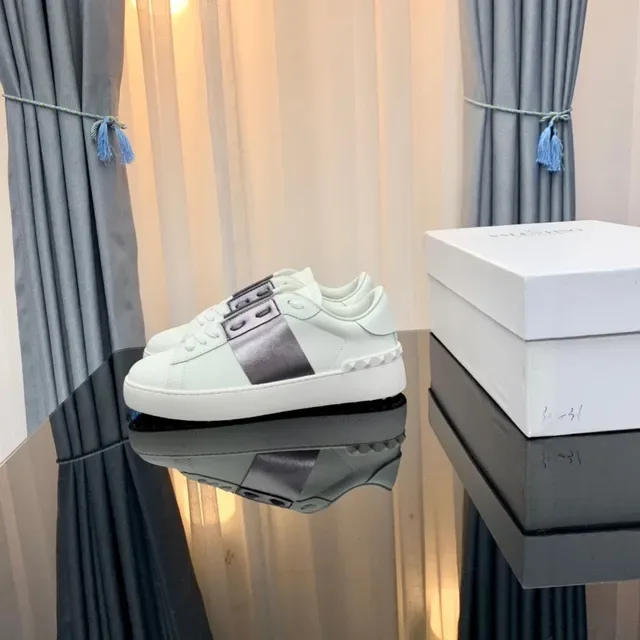 Valentino Rockstud White Metallic Strap Lifestyle Sneakers 8