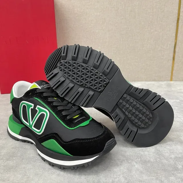 Valentino VLTN 黑色 绿色 白色 生活方式运动鞋 5