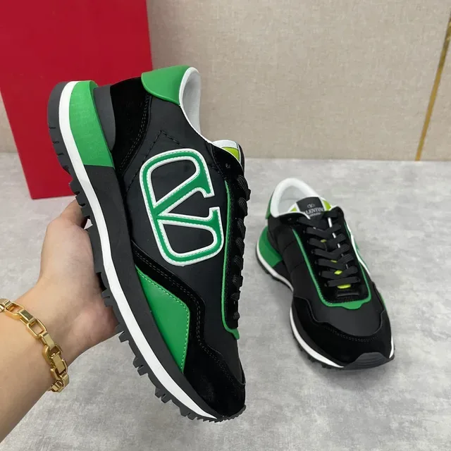 Valentino VLTN 黑色 绿色 白色 生活方式运动鞋 6