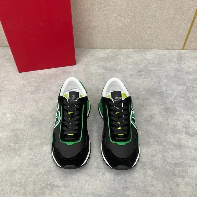 Valentino VLTN 黑色 绿色 白色 生活方式运动鞋 9
