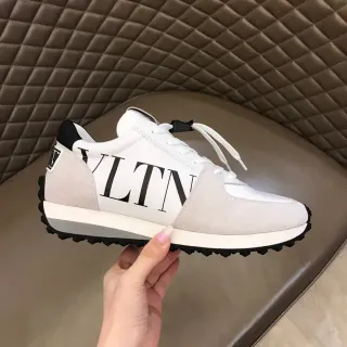 Valentino VLTN Zapatillas Lifestyle Blanco Beige Low-Top de Material Mixto