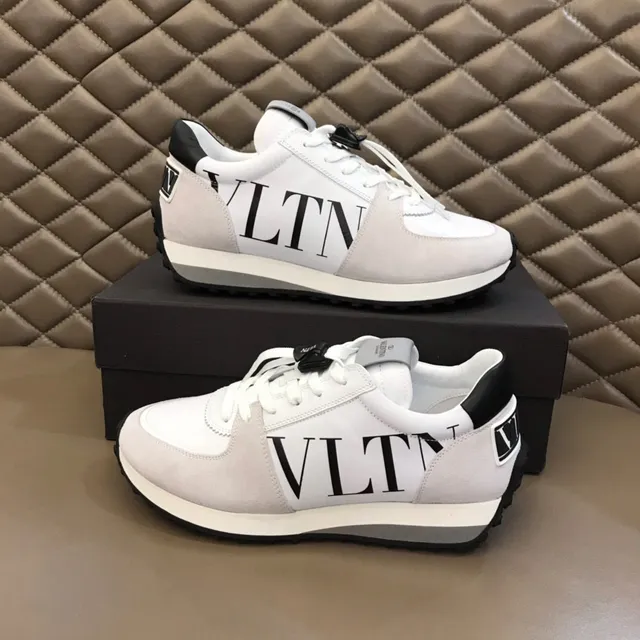 Valentino VLTN Blanc Beige Low-Top Sneakers Lifestyle en Matériau Mixte 7