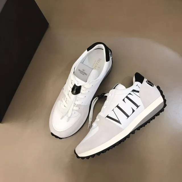 Valentino VLTN Blanc Beige Low-Top Sneakers Lifestyle en Matériau Mixte 8