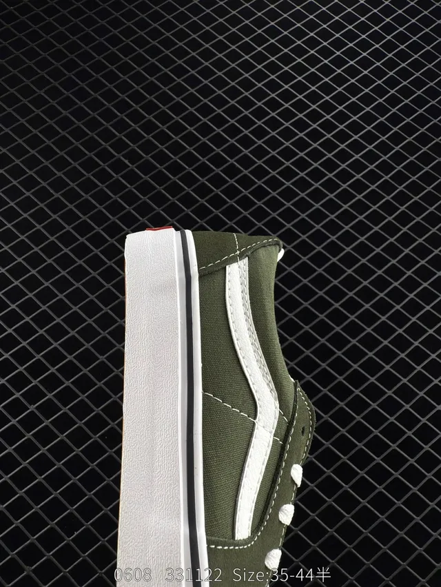 Vans Old Skool Olive Green Canvas Skateboard Shoes 4