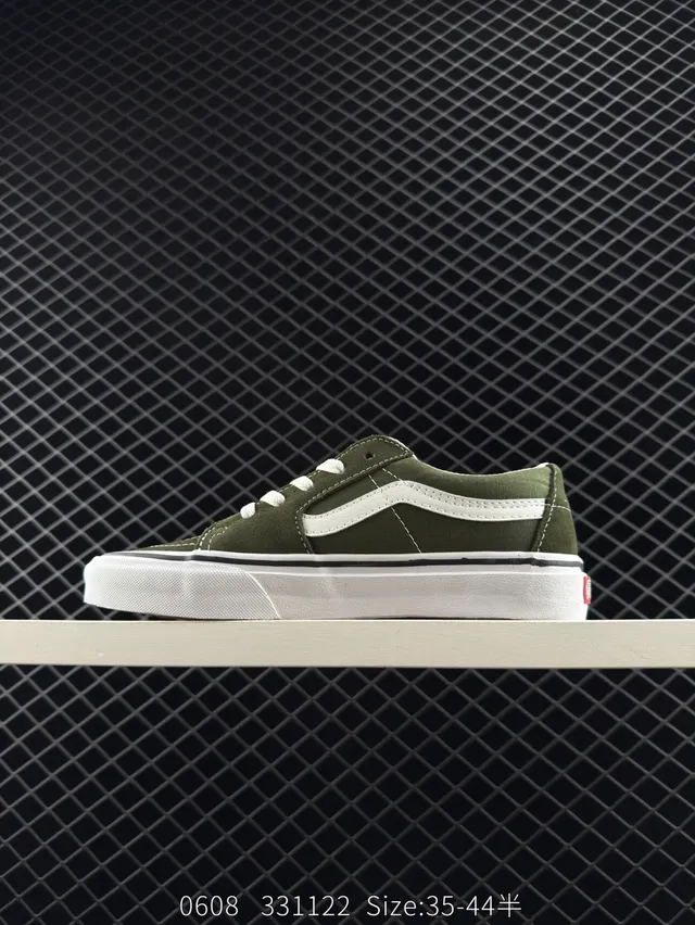 Vans Old Skool Olive Green Canvas Skateboard Shoes 5