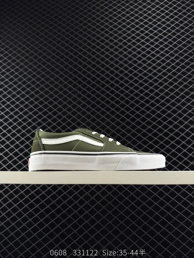 Vans Old Skool Olive Green Canvas Skateboard Shoes 6