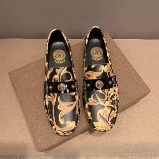 Moccasins Versace avec impression baroque et médaillon Médusa