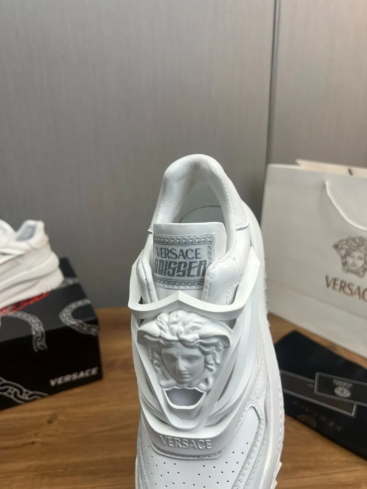 Versace Chain Reaction All-White Lifestyle Sneakers 8